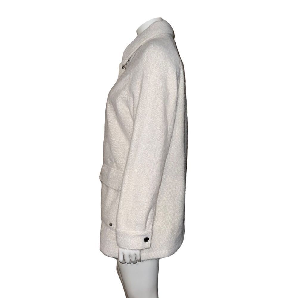 Calvin Klein Womens Belted Shirt Jacket Ivory Missing Belt Medium NWT NWD - Picture 4 of 8